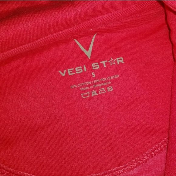 Vesi Star Cotton Hoodie, Zipper, Front Pockets - Picture 4 of 5